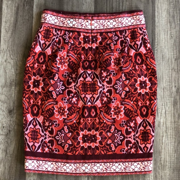 Ann Taylor LOFT Stained Glass Pencil Skirt NEW 0P - Picture 9 of 9